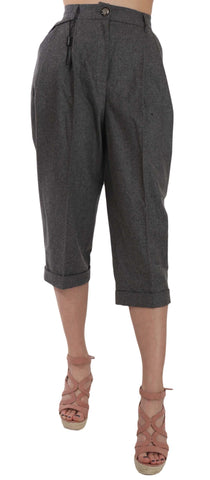 Wool Cropped Trouser Pleated Pant Dolce & Gabbana