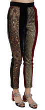 Multicolor Jacquard Cropped Tapered Pants Dolce & Gabbana