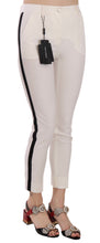 White Side Stripe Cropped Skinny Pants Dolce & Gabbana