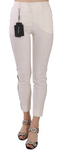 White Side Stripe Cropped Skinny Pants Dolce & Gabbana