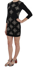 Black Crystal Stretch Mini Shift Dress John Richmond