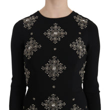 Black Crystal Stretch Mini Shift Dress John Richmond