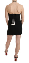 Black Sequined Stretch Mini Shift Dress John Richmond