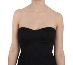 Black Sequined Flare Ball Gown Dress John Richmond