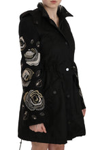 Floral Sequined Beaded Hooded Jacket Coat John Richmond