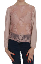 Pink Lace See Through Long Sleeve Blouse PINK MEMORIES