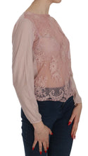 Pink Lace See Through Long Sleeve Blouse PINK MEMORIES