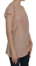 Pink Cream Lace Short Sleeve Shirt Top Cotton Blouse PINK MEMORIES