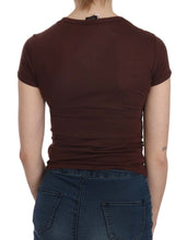 Brown Hearts Short Sleeve Casual T-shirt Top Exte