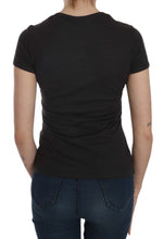 Black Hearts Print Short Sleeve Casual Shirt Top Exte