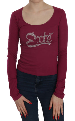 Crystal Embellished Long Sleeve Casual Top Exte