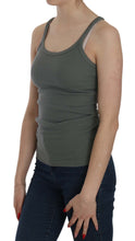 Green Sleeveless Spaghetti Tank T-Shirt Blouse PINK MEMORIES