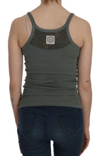 Green Sleeveless Spaghetti Tank T-Shirt Blouse PINK MEMORIES