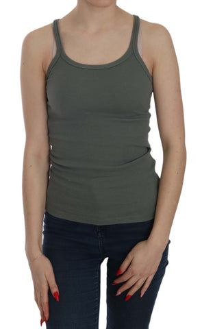 Green Sleeveless Spaghetti Tank T-Shirt Blouse PINK MEMORIES