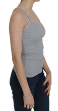 Light Grey Sleeveless Spaghetti Strap Blouse PINK MEMORIES