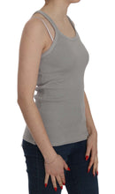 Grey Sleeveless Spaghetti Strap Shirt PINK MEMORIES