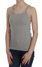 Grey Sleeveless Spaghetti Strap Shirt PINK MEMORIES
