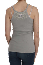 Grey Sleeveless Spaghetti Strap Shirt PINK MEMORIES