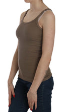 Brown Sleeveless Spaghetti Strap Top PINK MEMORIES