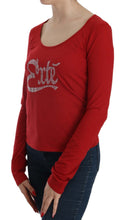 Red Crystal Embellished Long Sleeve Blouse Exte