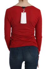 Red Crystal Embellished Long Sleeve Blouse Exte
