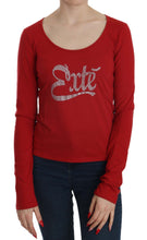 Red Crystal Embellished Long Sleeve Blouse Exte