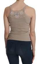Brown Sleeveless Spaghetti Strap Top Blouse PINK MEMORIES