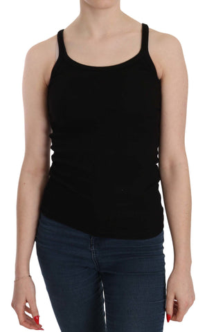 Black Sleeveless Spaghetti Strap Blouse PINK MEMORIES