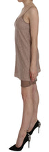 Beige Spaghetti Strap A-line Mini Cotton Dress PINK MEMORIES