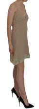 Beige Lace Spaghetti Strap Mini Cotton Dress PINK MEMORIES