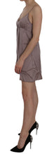 Purple Spaghetti A-line Mini Silk Dress PINK MEMORIES