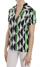 Multi Color Plunging Top Blouse Costume National