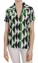 Multi Color Plunging Top Blouse Costume National