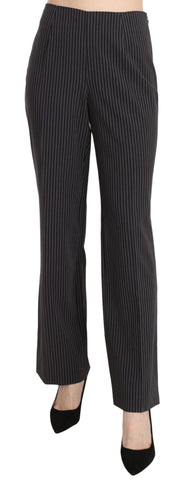 Black Striped Cotton Sretch Dress Trousers Pants BENCIVENGA