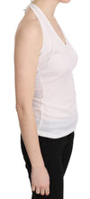 White Halter Cotton Sleeveless Casual Tank Top Blouse GF Ferre
