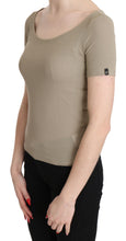 Gray 100% Nylon Short Sleeve Casual Tank Top Blouse GF Ferre