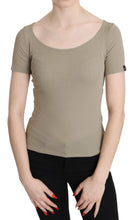 Gray 100% Nylon Short Sleeve Casual Tank Top Blouse GF Ferre