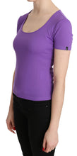 Purple 100% Polyester Short Sleeve Top  Blouse GF Ferre