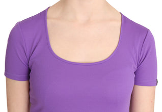 Purple 100% Polyester Short Sleeve Top  Blouse GF Ferre