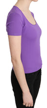 Purple 100% Polyester Short Sleeve Top  Blouse GF Ferre