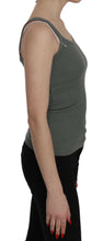 Green Spaghetti Strap Slim Fit Casual Tank Top Blouse PINK MEMORIES