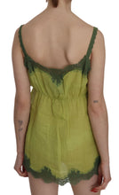 Green Lace Spaghetti Strap Tank Top Blouse PINK MEMORIES