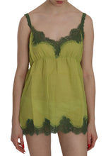 Green Lace Spaghetti Strap Tank Top Blouse PINK MEMORIES