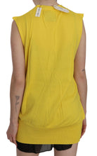 Yellow 100% Cotton Sleeveless Cardigan Top Vest PINK MEMORIES