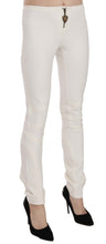 White Mid Waist Skinny Dress Trousers Pants Just Cavalli