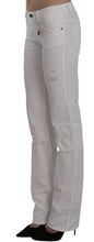 White Cotton Slim Fit Straight Jeans Pants Costume National