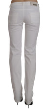White Cotton Slim Fit Straight Jeans Pants Costume National