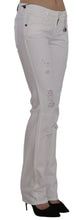 White Cotton Slim Fit Straight Jeans Pants Costume National