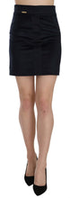 Blue Cotton Blend High Waist A-line Mini Skirt GF Ferre