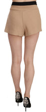 Shorts Beige Cotton Mid Waist Mini Short Costume National